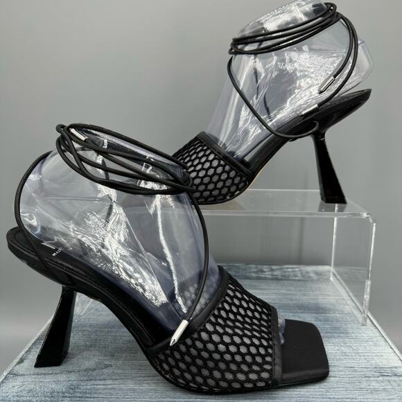 NEW Marc Fisher LTD Dallyn Heeled Sandals Black size 8M - Picture 1 of 10